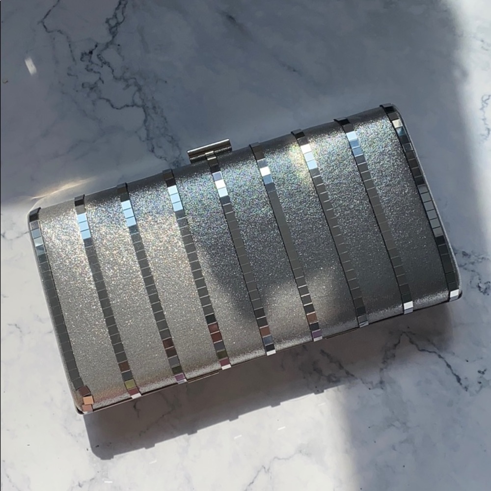 Brand New With Tags Silver Clutch